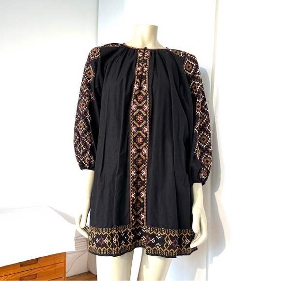 ZARA Embroidery Cotton Dress - Picture 12 of 16